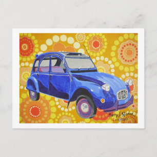 Klassiskt citroen 2cv vykort
