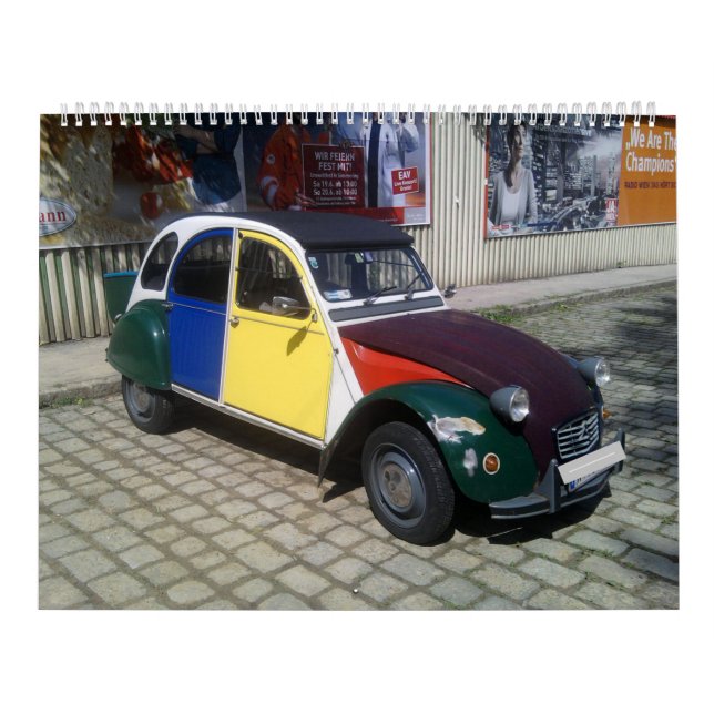 Klassiskt citron 2CV Cars 2023 Kalender (Omslag)