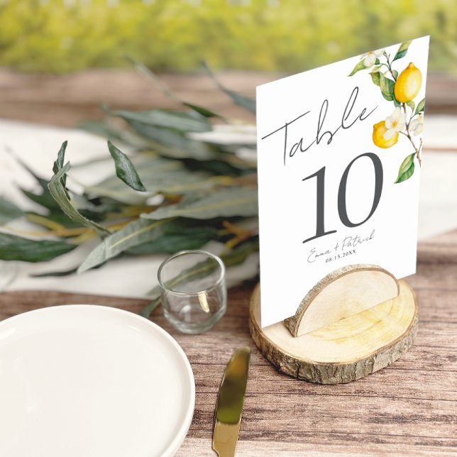 Klassiskt Citrus Lemon-Bordsnummer, sommartid Bordsnummer (Skapare uppladdad)