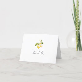 Klassiskt Citrus Lemon Sommar tackkort