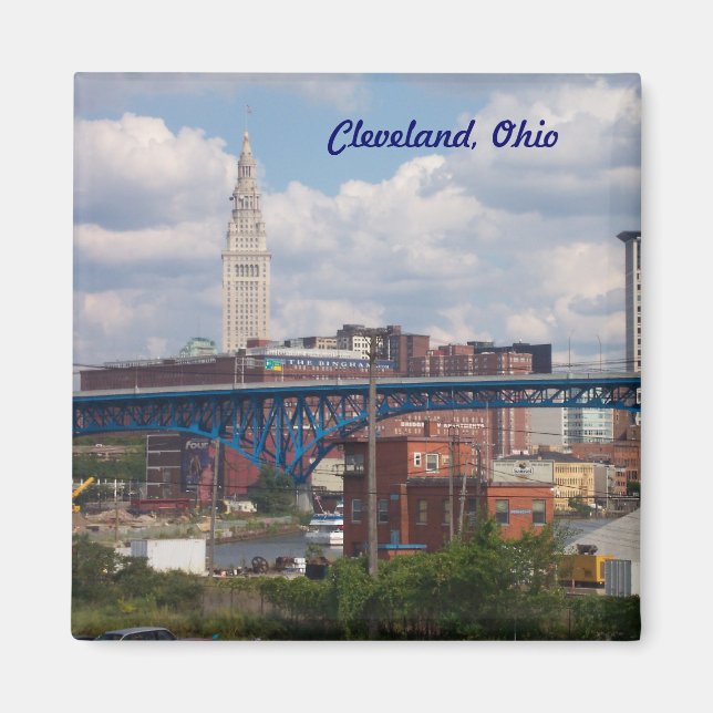 Klassiskt cleveland View Magnet (Framsidan)