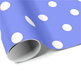 Klassiskt, coola, vitt och blått polka dots presentpapper