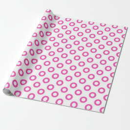 Klassiskt, coola, vitt och rosa polka dots presentpapper