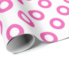 Klassiskt, coola, vitt och rosa polka dots presentpapper