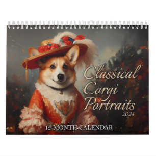 Klassiskt Corgi Porträtt Kalender