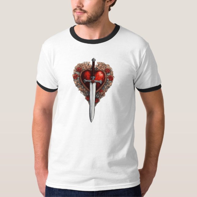 Klassiskt Cupid Heart Tee (Framsida)