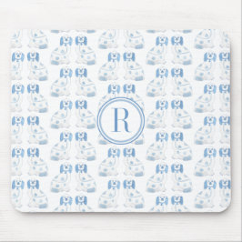 Klassiskt Dam Blue och White Chinoiserie Hundar Musmatta