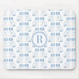 Klassiskt Dam Blue och White Chinoiserie Hundar Musmatta
