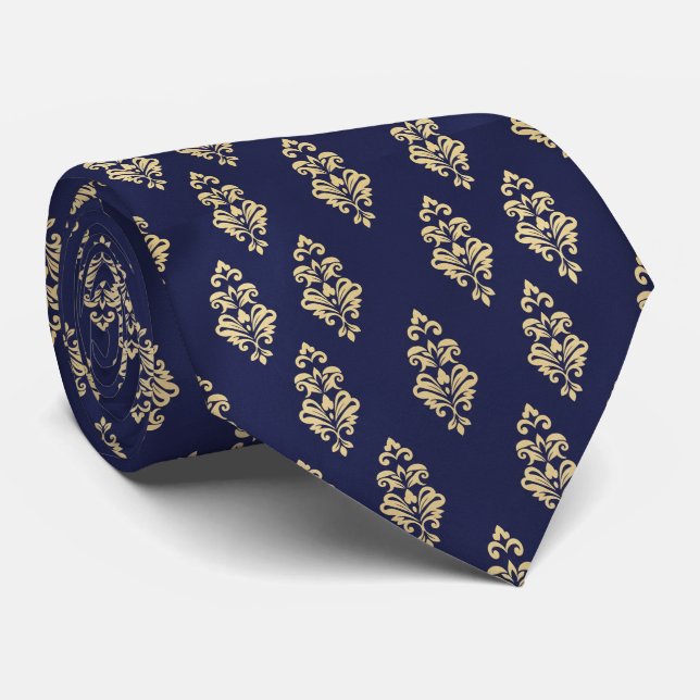 Klassiskt Damascerat Elegant Mönster Slips (Rullad)