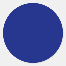 Klassiskt Deep Blue Solid Färg Runt Klistermärke
