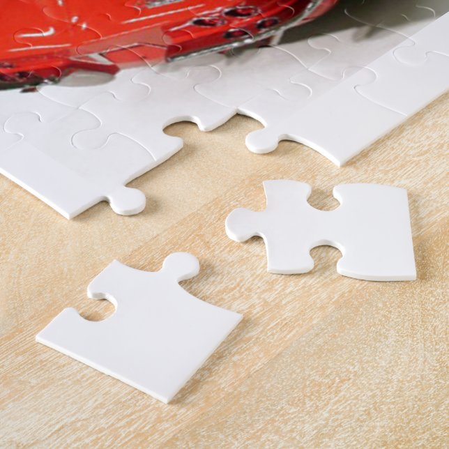 Klassiskt delfönster Röd korvett Pussel (Sidan)