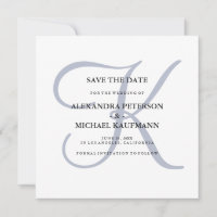 Klassiskt Dusty Blue Monogram