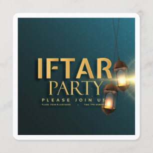 Klassiskt Eid Mubarak Ramadan Hälsning Card Inbjudningar
