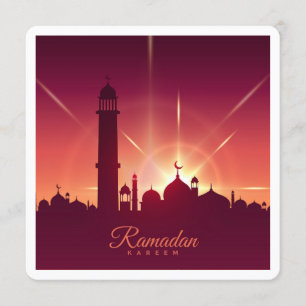 Klassiskt Eid Mubarak Ramadan Hälsning Card Inbjudningar