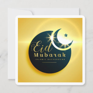 Klassiskt Eid Mubarak Ramadan Hälsning Card Inbjudningar
