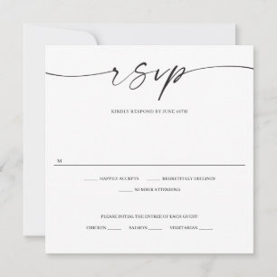 Klassiskt elegance Bröllop OSA Card