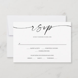 Klassiskt elegance Bröllop OSA Card med foto Kort