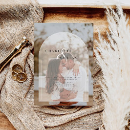 Klassiskt Elegant Arch Photo Bröllop Inbjudningar