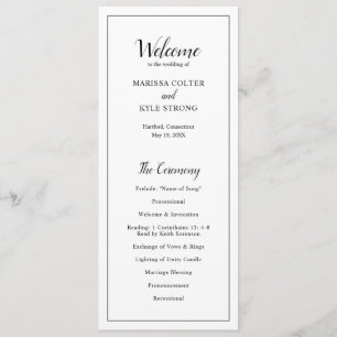 Klassiskt elegant bröllop program