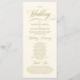 Klassiskt Elegant bröllop-program som kan omsättas Program