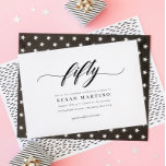Klassiskt Elegant Calligraphy-skript 50:e födelsed Inbjudningar<br><div class="desc">Klassisk Elegant Calligraphy Script 50:e födelsedagsinbjudan</div>