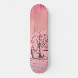 Klassiskt Elegant Rosa Ballerina Feet Mini Skateboard Bräda 18,5 Cm