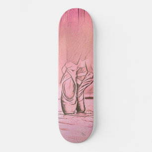 Klassiskt Elegant Rosa Ballerina Feet Mini Skateboard Bräda 18,5 Cm