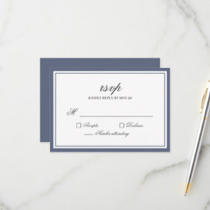 Klassiskt elegant svarskort för bröllop RSVP OSA Kort