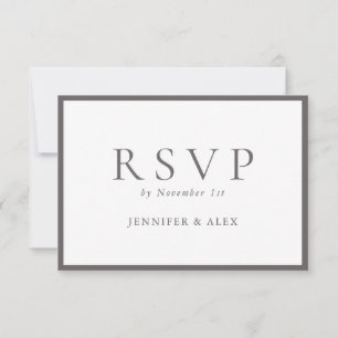 Klassiskt Elegant Traditionellt Rsvp Bröllop OSA Kort