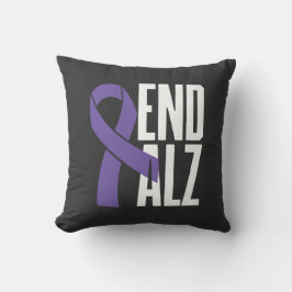 Klassiskt End ALZ-medvetande och Lila-band Kudde