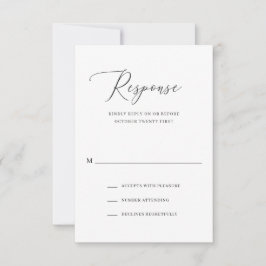 Klassiskt enkelt formaliskt Elegant bröllop OSA Kort
