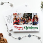 Klassiskt enkelt foto med God jul 4 Helg Vykort<br><div class="desc">Fira säsongen med det här unika, klassiska, enkla God jul 4-fotovykortet med helgdag med vintage charm. Den minimalistiska utformningen visar upp en rödpalett och en färg-palett med elegant och grönt, och frammanar vinterens mysiga anda. Dess moderna och roligt dragningskraft, parad med den traditionella formuleringen, skapar en perfekt balans mellan djärvhet...</div>