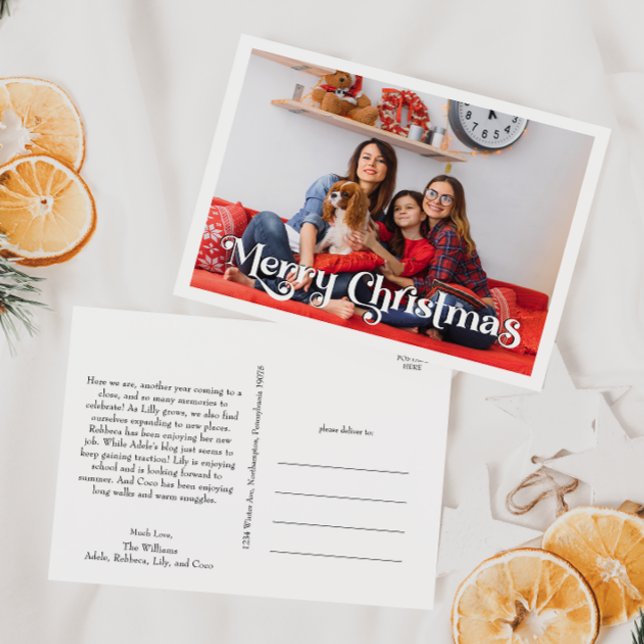 Klassiskt enkelt God jul-år under granskning Helg Vykort (Skapare uppladdad)