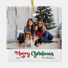 Klassiskt enkelt God jul Julgransprydnad Keramik