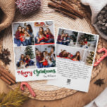 Klassiskt enkelt God jul Lodrät 7-foto Julkort<br><div class="desc">Fira säsongen med det här unika, klassiska, enkla lodrät 7-fotokortet i God jul med helgdag med en liten vintage-charm. Den minimalistiska utformningen visar upp en rödpalett och en färg-palett med elegant och grönt, och frammanar vinterens mysiga anda. Dess moderna och roligt dragningskraft, parad med den traditionella formuleringen, skapar en perfekt...</div>