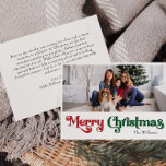 Klassiskt enkelt God jul stort ett foto Julkort<br><div class="desc">Fira säsongen med det här unika, klassiska, enkla God jul-helgdag, ett fotokort med en liten vintage-charm. Den minimalistiska utformningen visar upp en rödpalett och en färg-palett med elegant och grönt, och frammanar vinterens mysiga anda. Dess moderna och roligt dragningskraft, parad med den traditionella formuleringen, skapar en perfekt balans mellan djärvhet...</div>