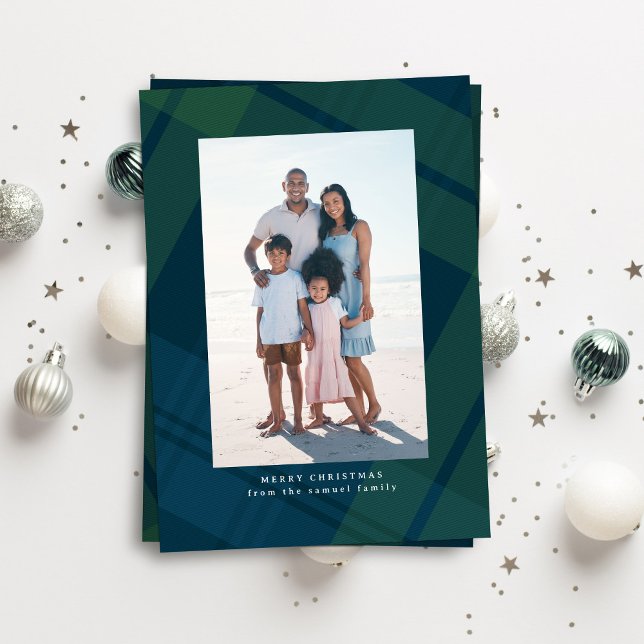 Klassiskt, enkelt julfoto i lodrät julkort (Skapare uppladdad)