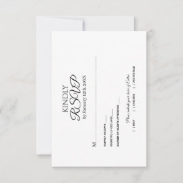 Klassiskt, enkelt, minimalistiskt Bröllop OSA Kort