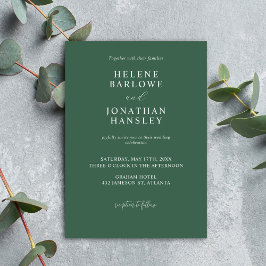 Klassiskt enkelt minimalistiskt modernt Elegant br Inbjudningar