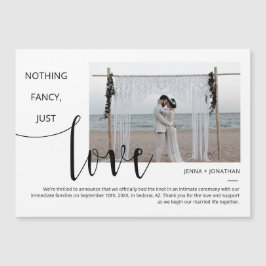 Klassiskt, enkelt, modernt, minimalt skript, fotom magnetisk inbjudningskort