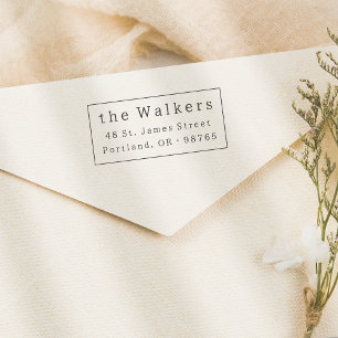 Klassiskt enkelt Ram Namn & Adress Stämpel