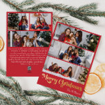 Klassiskt enkelt rödsexfoto God jul Guld<br><div class="desc">Fira säsongen med det här unika, klassiska, enkla helgdag med rött sex foto-foto-foto-foto-folie från God jul guld som har en liten vintage-charm. Den minimalistiska utformningen visar upp en rödpalett och en palett för guld och elegant, och frammanar vinterns mysiga anda. Den moderna appellen, parad med den traditionella formuleringen, skapar en...</div>
