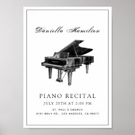 Klassiskt enkelt skäl Piano White Poster