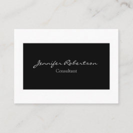 Klassiskt, enkelt svartvitt, unikt visitkort