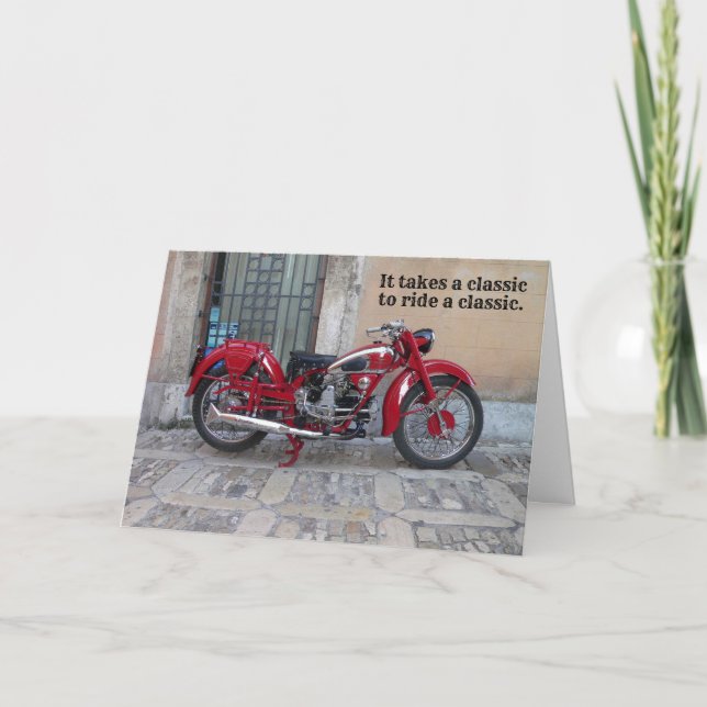 Klassiskt Euro Moto Guzzi-kort för motorcyklar Kort (Framsida)