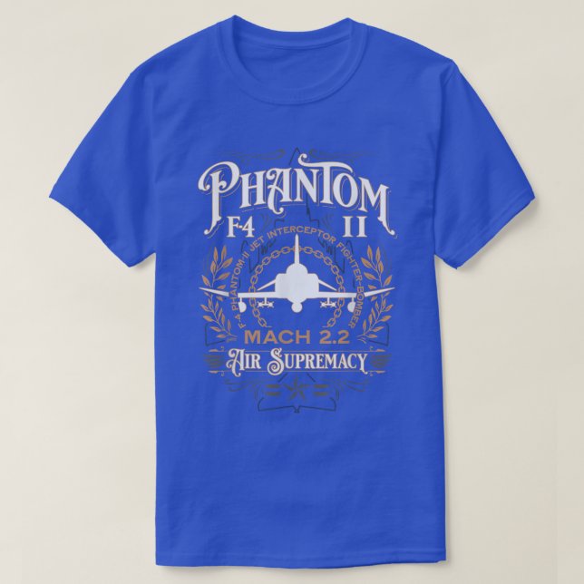 Klassiskt F4 Phantom II-flygplan för stridsbombsbo T Shirt (Design framsida)