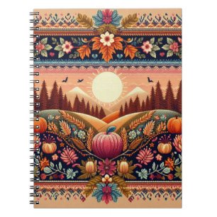 Klassiskt fair Isle-fall/höst Anteckningsbok