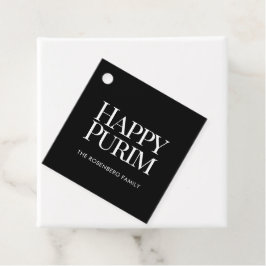 Klassiskt familjenamn Glad Purim Gåvor Etiketter