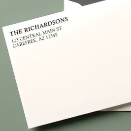 Klassiskt familjenamn returadress självfärgande stämpel