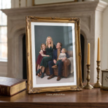 Klassiskt familjeporträtt Anpassad fotoutskrift